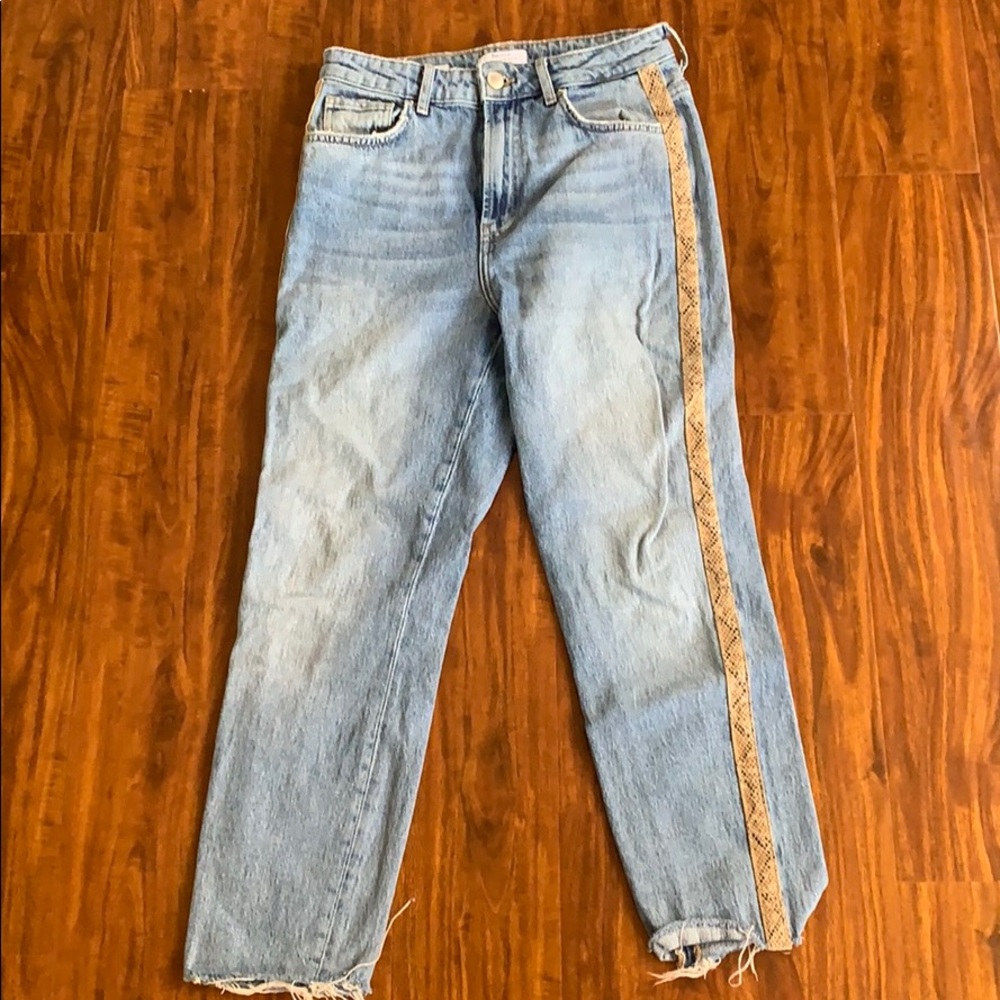Bershka Snakeskin Mom Jeans